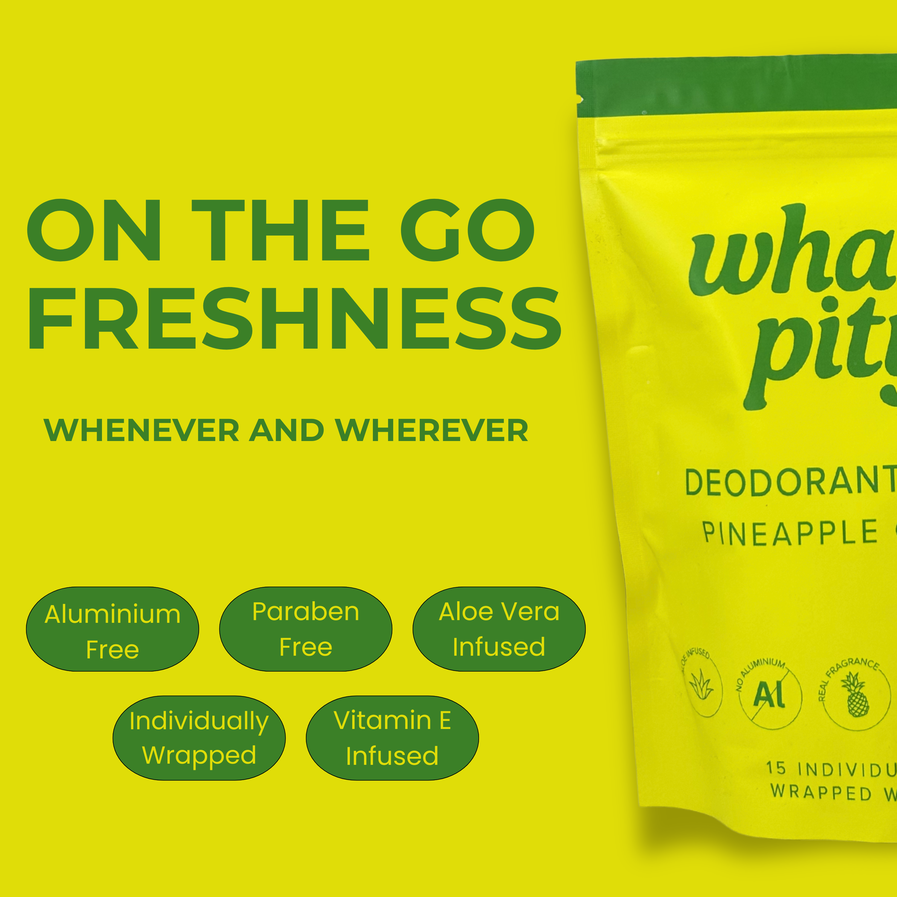 Pineapple Crush Deodorant Wipes Benefits
